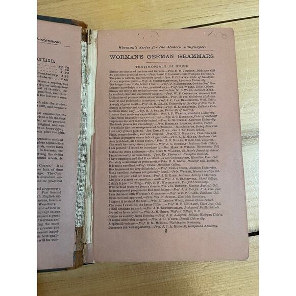 Elementary Grammar Of The German Language - James Workman 1873 ex-library - Picture 5 of 9